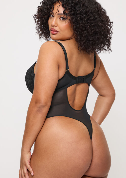 Sexy Lace Padded Plunge Lingerie Body image number 7.0