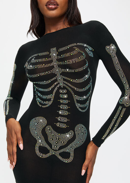 Diamante Skeleton Dress image number 1.0