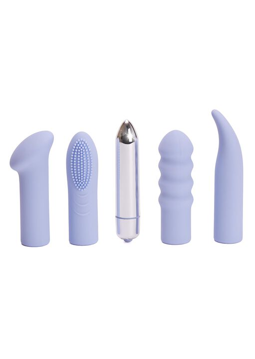 Power Bullet Sex Toy Set with 4 Interchangeable Silicone Sleeves image number 0.0