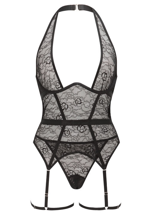 Addicted To You Crotchless Cami Suspender Set image number 5.0