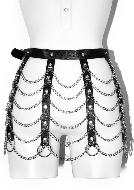 Diamante and Chain Skirt Harness image number 2.0