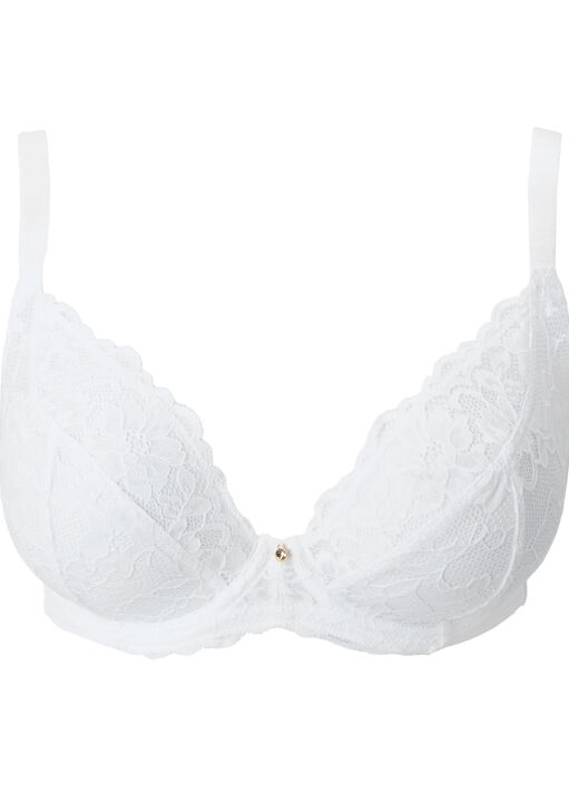 Sexy Lace Fuller Bust Non Padded Plunge Bra image number 5.0