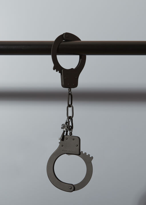 Matte Black Metal Handcuffs image number 0.0