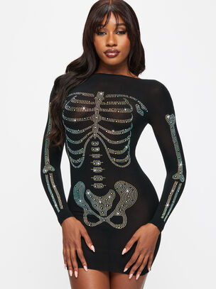 Diamante Skeleton Dress