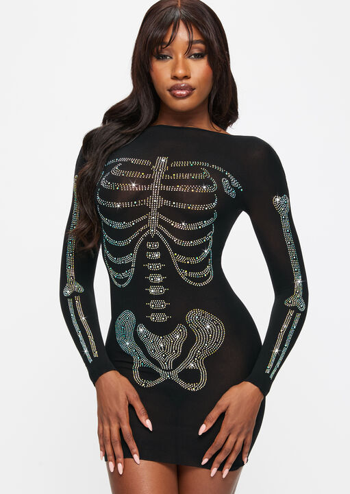 Diamante Skeleton Dress image number 0.0