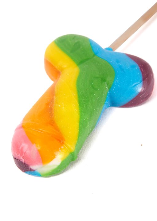 Rainbow Willy Lolly Rude Edible Sweets image number 0.0