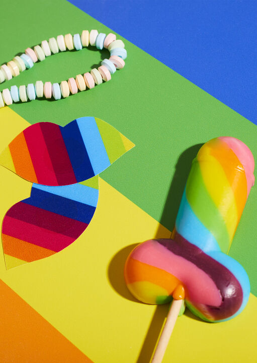 Rainbow Willy Lolly Rude Edible Sweets image number 5.0