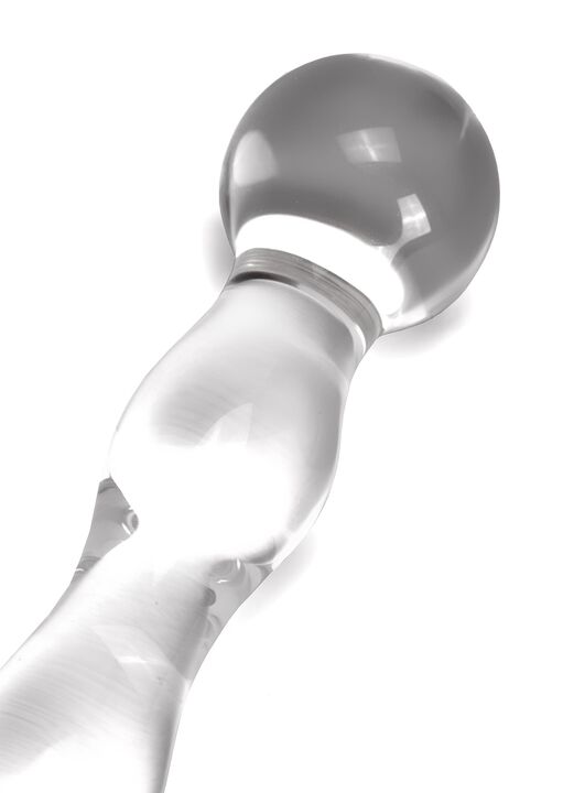 5" Glass Rippled Dildo image number 3.0