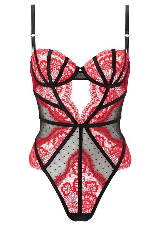 Secret Seduction Lace Crotchless Lingerie Body image number 5.0