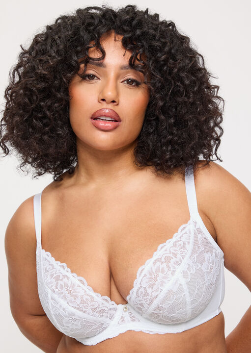 Sexy Lace Fuller Bust Non Padded Plunge Bra image number 0.0