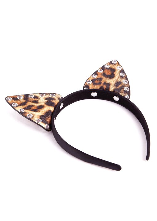Leopard Print PU Cat Ears image number 2.0
