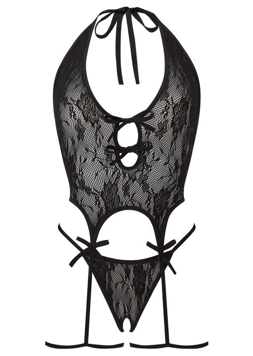 Kourtney Crotchless Cami-Suspender Set image number 5.0
