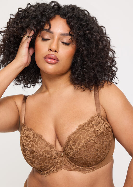 Sexy Lace Padded Plunge Bra image number 0.0