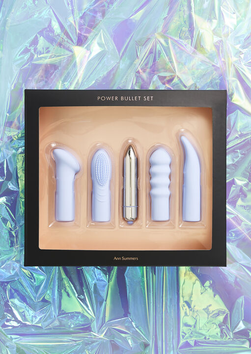 Power Bullet Sex Toy Set with 4 Interchangeable Silicone Sleeves image number 1.0