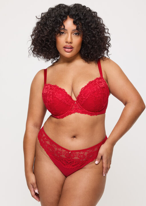 Sexy Lace Padded Plunge Bra image number 8.0