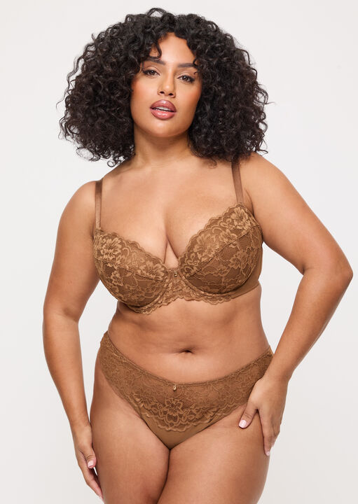 Sexy Lace Padded Plunge Bra image number 4.0