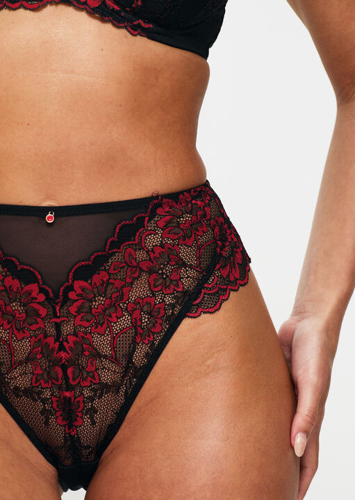 Sexy Lace High Waisted Brazilian image number 3.0