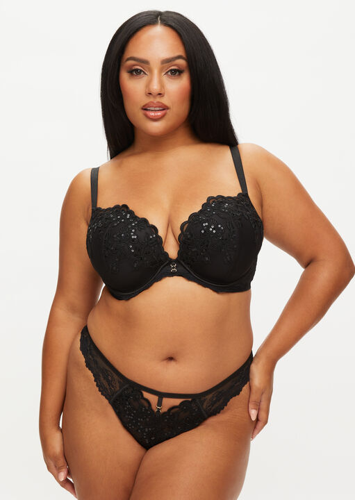 The Icon Fuller Bust Padded Plunge Bra image number 4.0