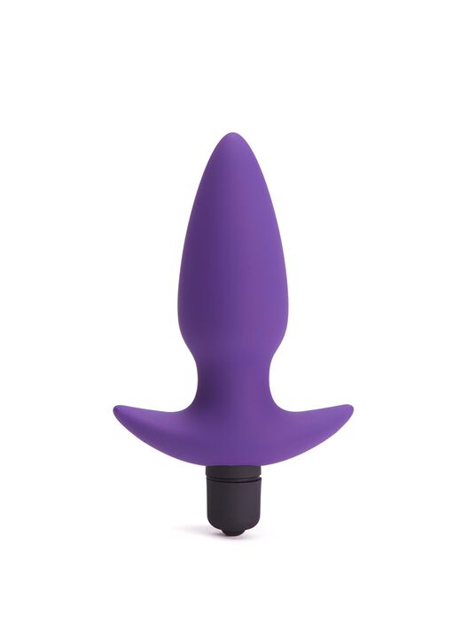 Vibrating Silicone Butt Plug with Removable Bullet image number 0.0