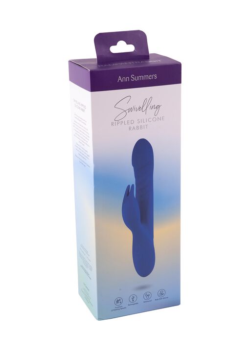 Swivelling Rippled Silicone Rabbit image number 5.0