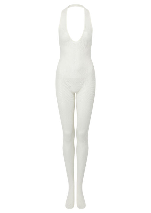 Mia Floral Lace Crotchless Bodystocking image number 3.0