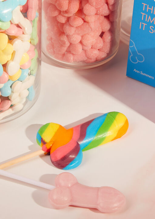 Rainbow Willy Lolly Rude Edible Sweets image number 1.0