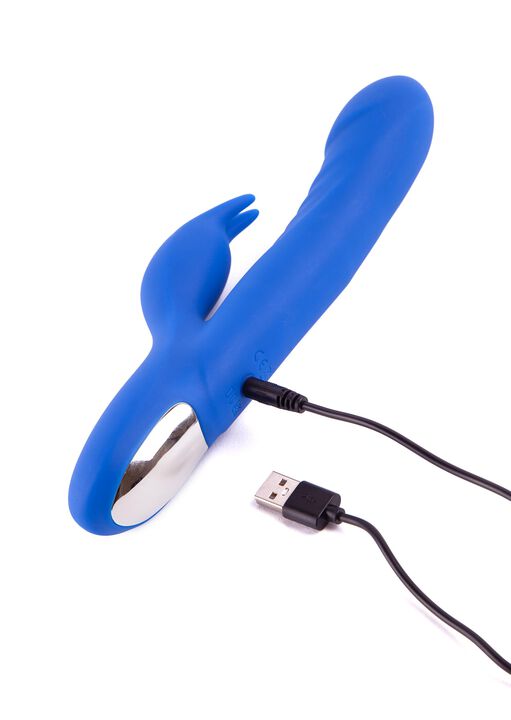 Swivelling Rippled Silicone Rabbit image number 4.0