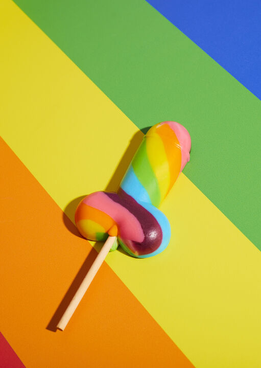 Rainbow Willy Lolly Rude Edible Sweets image number 6.0