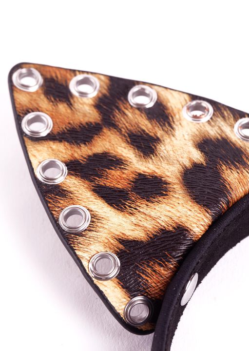 Leopard Print PU Cat Ears image number 1.0