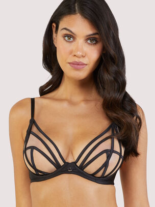Playful Promises Ramona Plunge Bra - Black