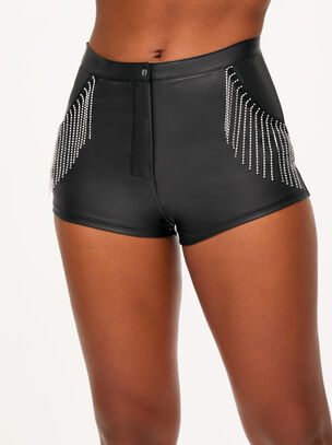 Diamante PU Short
