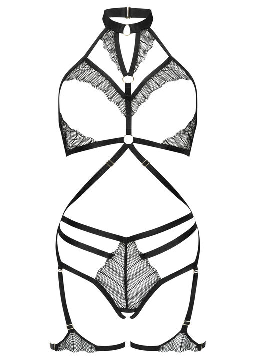 Please Me Lace Crotchless Lingerie Body image number 4.0