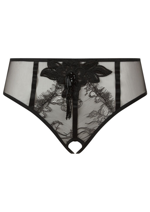 Show Off High-Waisted Crotchless Briefs image number 3.0