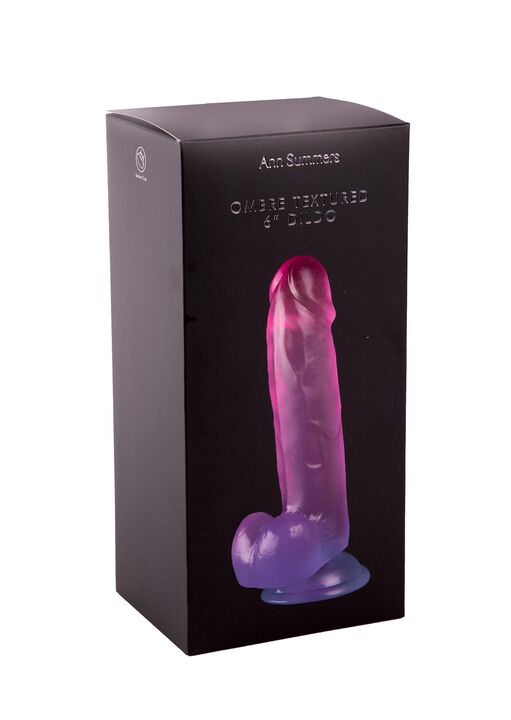 Ombre 6" Textured Dildo image number 4.0