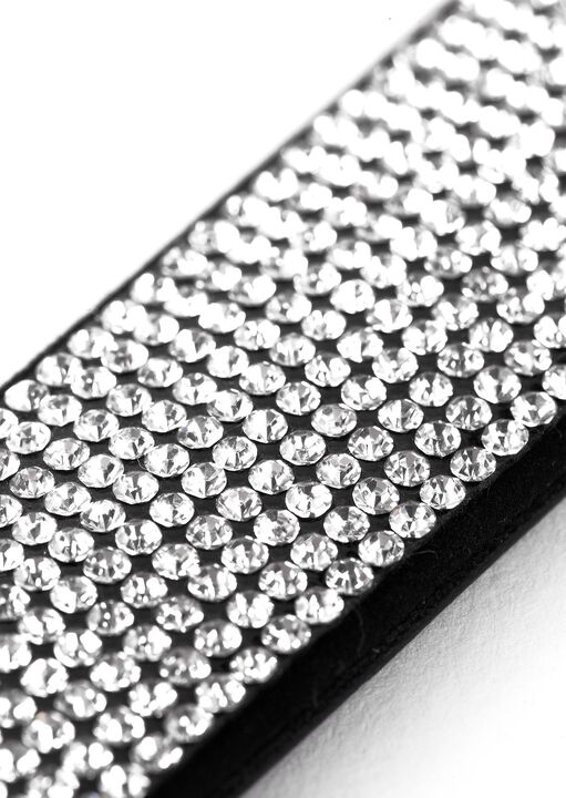Parlour Diamante PU Bondage Collar image number 3.0