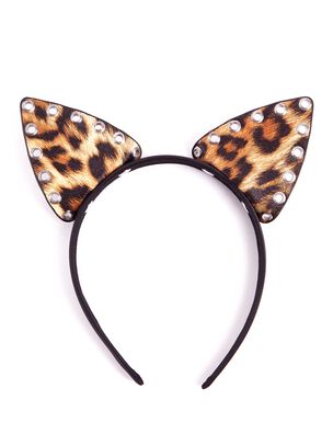 Leopard Print PU Cat Ears