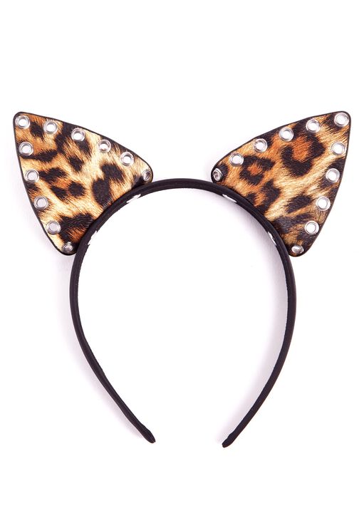 Leopard Print PU Cat Ears image number 0.0