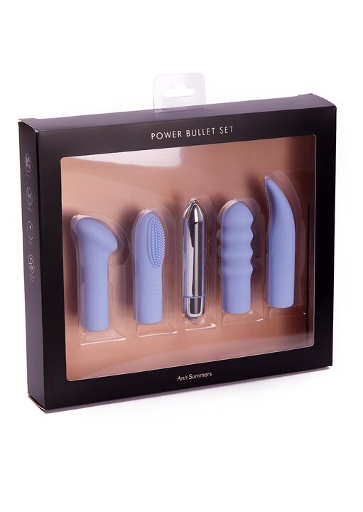 Power Bullet Sex Toy Set with 4 Interchangeable Silicone Sleeves image number 7.0