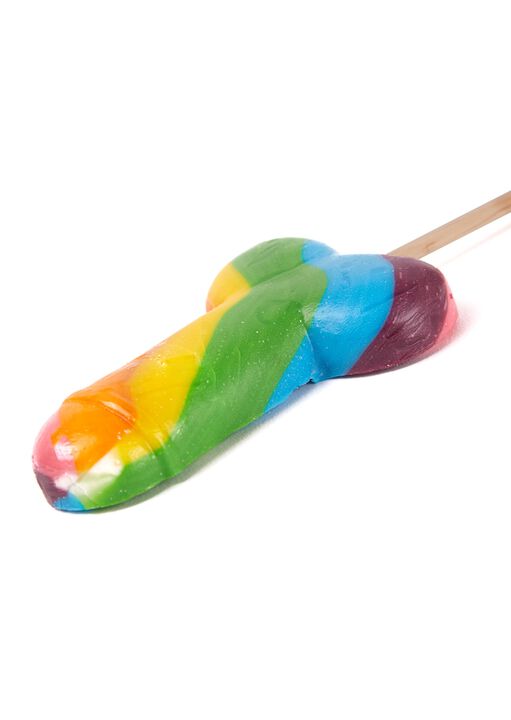 Rainbow Willy Lolly Rude Edible Sweets image number 2.0
