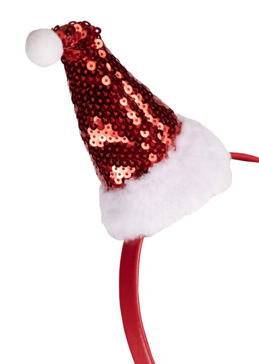 Sequin Santa Hat Headband image number 1.0