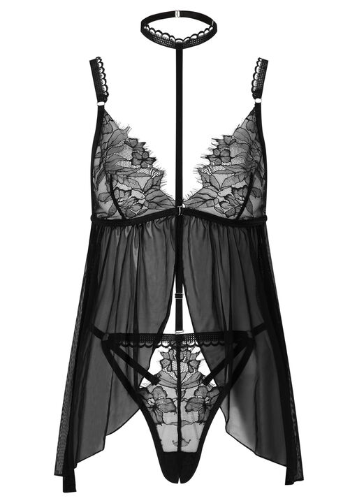 Loveable Touch Crotchless Babydoll image number 3.0
