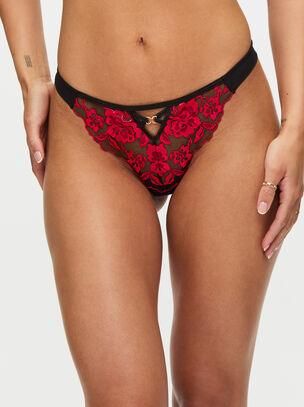 Endless Attraction Thong - Black/Red